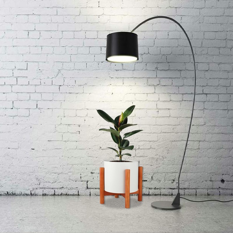 Mozing 10 Inch Ceramic Flower White Planter Round Plant Pot