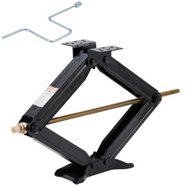 Heavy Duty RV Scissor Jacks - 5000LB Capacity Camper Stabilizer Jacks, 4"-24" Height Adjustable, for Travel Trailers & Campers - Easy Crank Handle Included