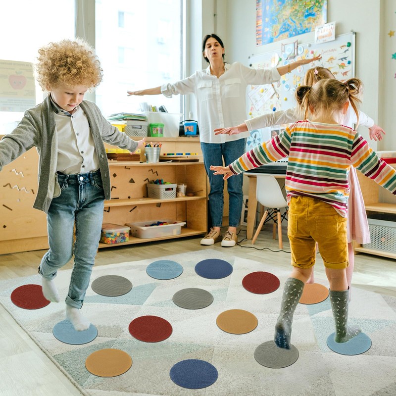 48Pcs Circle Carpet Spots for Classroom Seat Position Dots Removable
