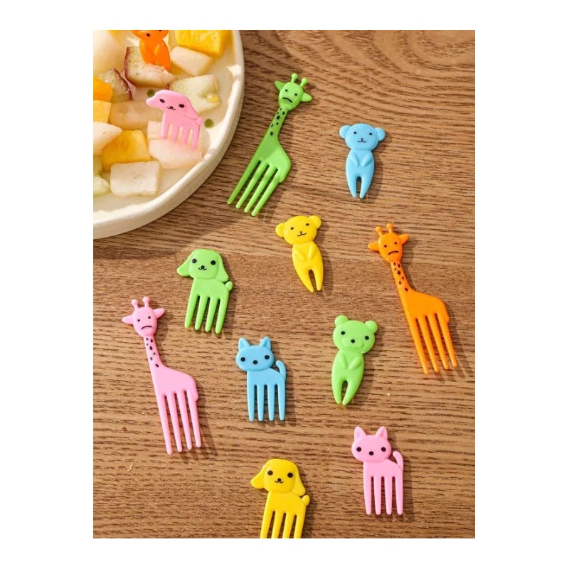 24x7 Palillos Tenedores Lonche Kawaii Pequeños Decoración Frutas