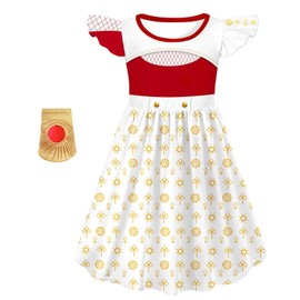 Girls Kids Zombies Nova Dress Costume Daywalker Dresses with Wristband Outfits Set