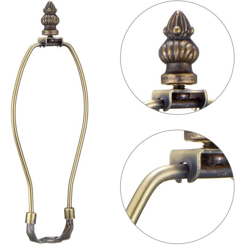 Canomo Antique Brass Lamp Finial Cap Knob Lamp Decoration for