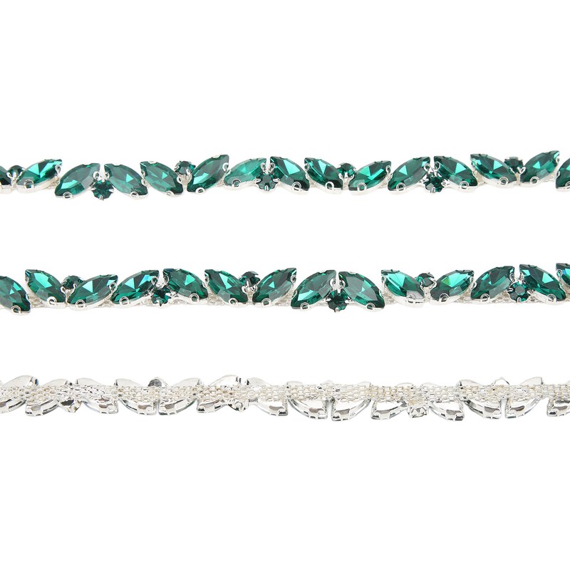 Glass Claw Chain High Hardness Color Single Row Rhinestone Strips
