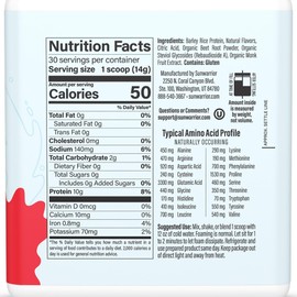 Sunwarrior Sunwarrior Clear Protein Powder Plant-Based Water Mix, Vegan and Refreshing Hydration Supplement | 10g Per Serving Watermelon Flavored | 420g Tub 30 Servings