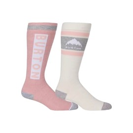 Burton Women's Weekend Midweight Socks (2 Pack), Stout White, SM