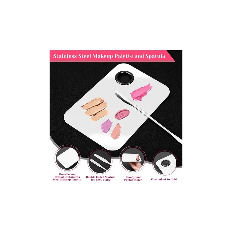 Kit Paleta De Maquillaje Profesional Con Espátula Y Cepillo