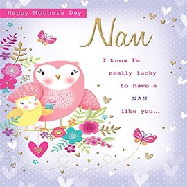 Traditional Mother's Day Card Nan - 8 x 6 inches - Piccadilly Greetings