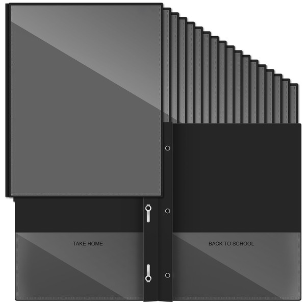 Henoyso 72 Pcs Plastic Folders with Clear Front Pocket and