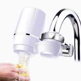 Purificador de Agua para Grifo con 2 Salidas Filtro Giratorio Elimina Cloro, Sarro e Impurezas | Ideal para Cocina y Lavado de Frutas Se adapta a los grifos estándar.