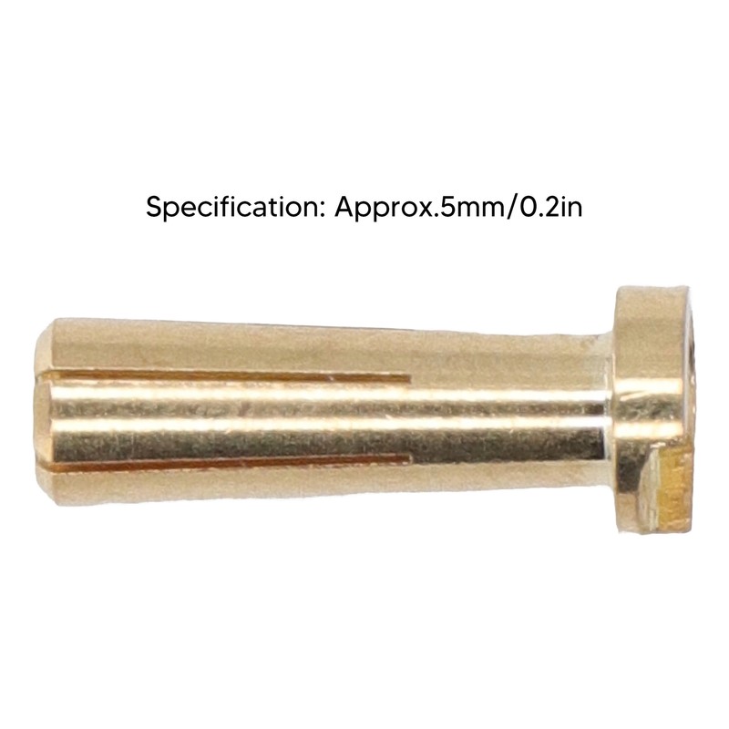 50 Pcs 5mm Battery Connector Plug 5mm Brass High Hardness