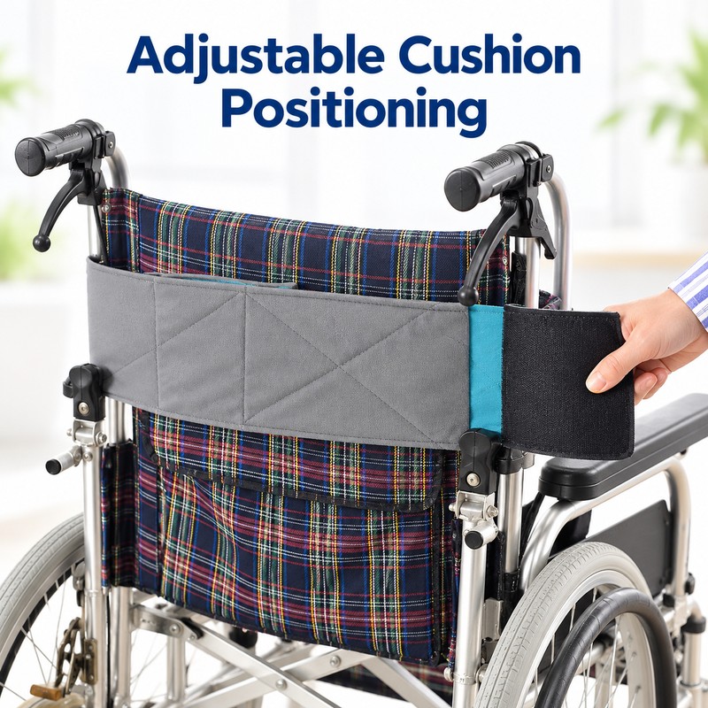 Wheelchair Side Support Cushion – Adjustable Positioning Pad with Belt