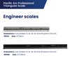 Pacific Arc Professional Aluminum Triangular Scale - Engineer - Silver