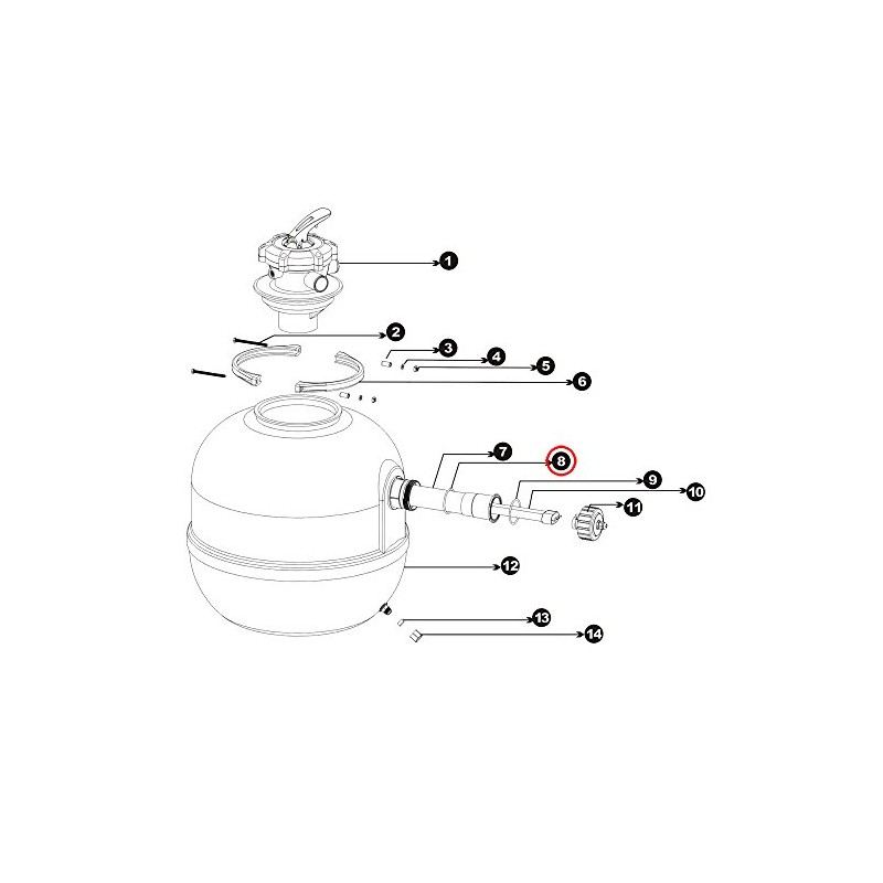 Replacement Part: SunSun CSF 500 Pond Sand Filter O-Ring 1