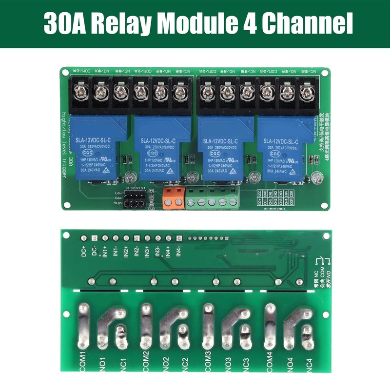 DIANN 30A 4 Channel Relay Module 12V Relay Module Expansion