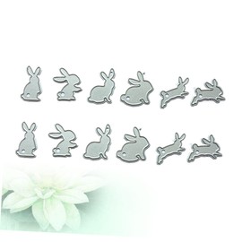 VILLFUL 2 Set Mini Rabbit Carbon Steel Cutting Dies for Scrapbooking Greeting Cards Paper Crafting Cartoon Rabbit Stencils for DIY Projects Easter Decor Creative Fun