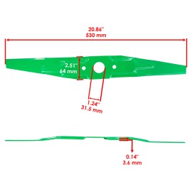 Caltric 21" Upper Deck Blade for Honda HRR216 K5 HRR216 K6 HRR216 K7 HRR216 K8 HRR216 K9