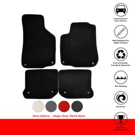 Floor Mat Compatible with 1999-2005 Volkswagen GLI Golf Jetta Mk4, Front & Rear Gray/Grey 4PC Nylon Car Floor Carpets Carpet Liner by IKON MOTORSPORTS, 2000 2001 2002 2003 2004