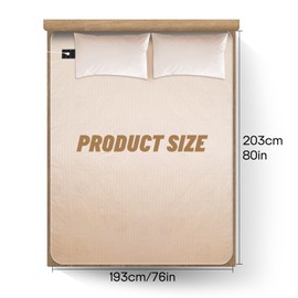 YedZen Grounding Bed Sheet, 193×203cm Conductive Grounding Mat Earthing UK With 10% Silver Fiber & 90% Organic Cotton, Natural Wellness and Healthy Earth Sheet Energy Mat for Better Sleep