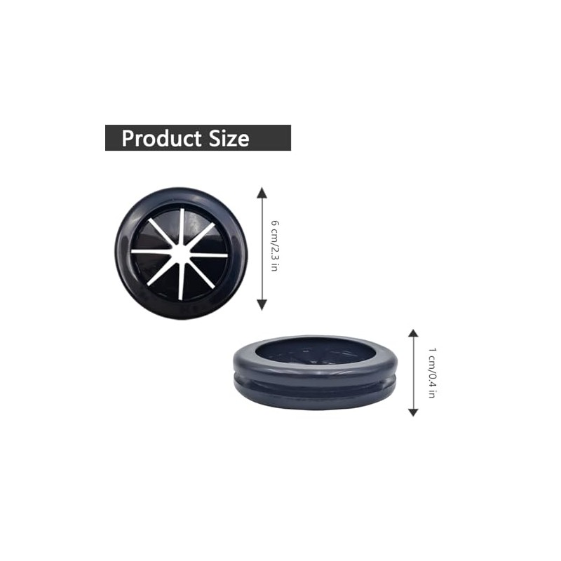 6 Pcs Black Trash Bag Holder - Reusable Trash Liner
