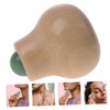 Baluue Face Roller Massage Tool Ergonomic Wood Handle for Neck