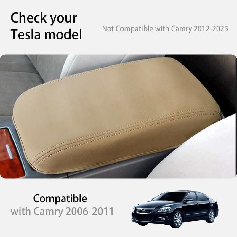 GDGZJJD Leather Car Center Console & Armrest Cover, Fit for