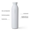 Vinsun Stainless Steel Drinking Bottle, 600 ml, White, Leak-Proof, Suitable
