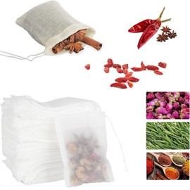 400 PCS Tea Bags for Loose Leaf Tea, Empty Tea Bags with Drawstring Spice Bags for Reusable Loose Tea Filter(2.7Inch x 3.5Inch) (400PCS)