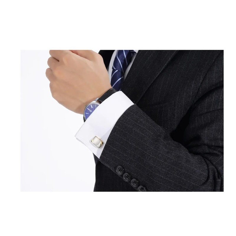 Premium Gold Silver Cufflinks Stunning Design Smart Formal Shirt Cufflinks,