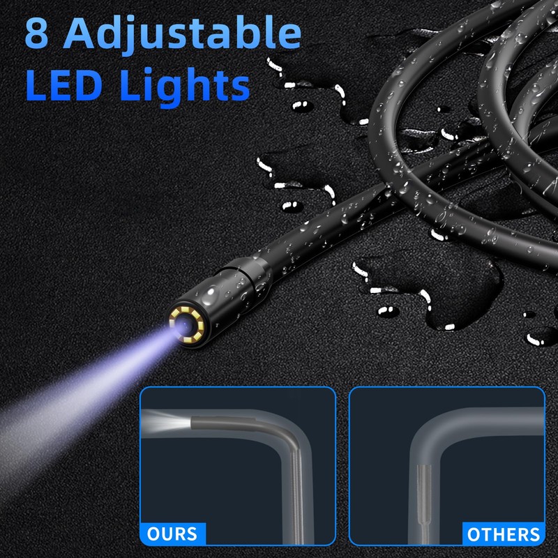 WINWEND Endoscope Camera with Light - IP67 Waterproof Borescope Camera