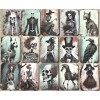 Skeletons card toppers set of 15 junk journal cards gothic
