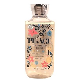 Bath and Body Peace Iced Raspberry Bellini Body Wash Gel Full Size with Rosebud Ranch Goat Milk Soap Sample