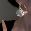 Silver Shell Charm Earrings for Women Silver Fan Shaped Earrings