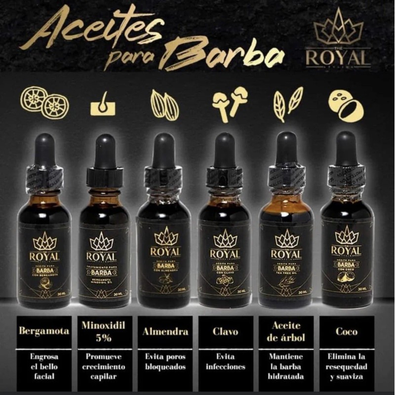 Aceites Para El Cuidado De Cabello, Barba Y Bigote Theroyal