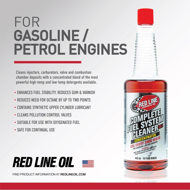Red Line 60103 SI-1 Complete Fuel System Cleaner, Cleans and