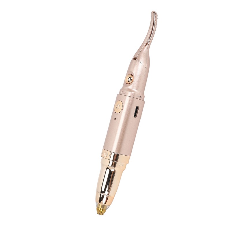 2 in 1 Heated Eyelash Curler Eyebrow Hair Remover Double