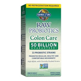 Garden of Life Probiticos Raw soporte para Clon, 50 billones de CFU, Promueve la Salud del Clon brindando Alivio a Inflamacin e Irritacin, sin...     