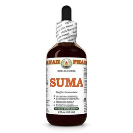 Suma (Pfaffia Paniculata) Dry Root Glycerite, Made in Hawaii, All Natural, Vegan, Lab Tested Alcohol-Free Liquid Extract - 2 fl.oz