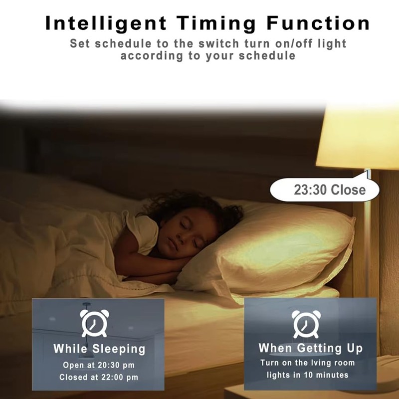 Aswalling 4CH Smart Switch Module Self-Locking and Timing Switch Wireless