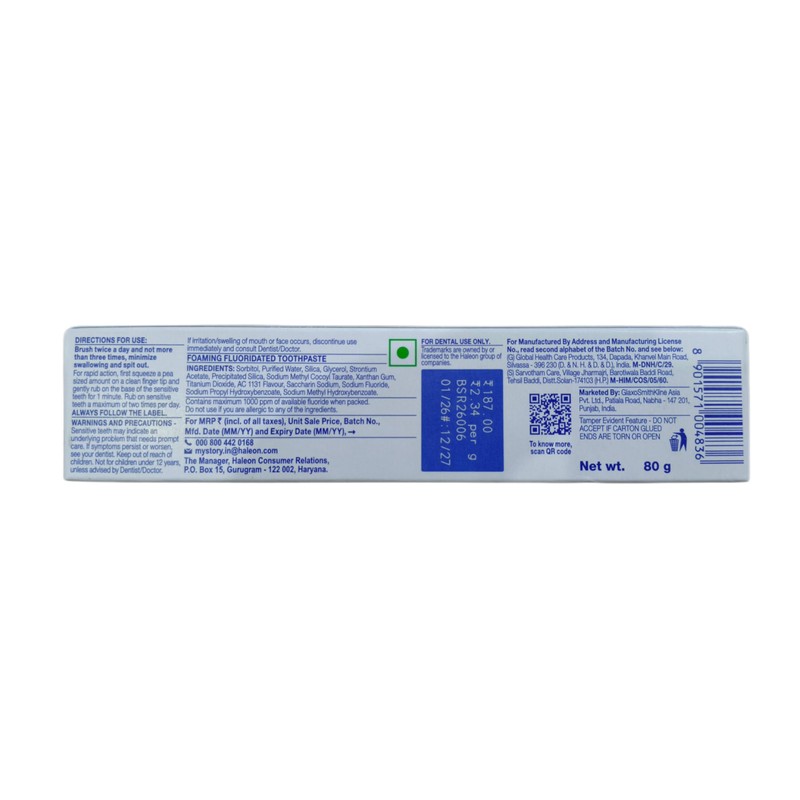 Sensodyne Sensitive Toothpaste Rapid Relief - 80 gm Pack of