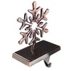 Iconikal Snowflake Stocking Hanger Holder, Oil-Rubbed Bronze, 4-Pack