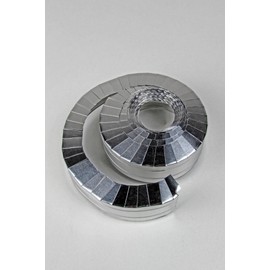 End Cuff Slat Tape 28 mm x 5 m Aluminium Blank Silver