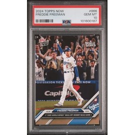 Graded 2024 Topps Now Freddie Freeman #866 Game 1 Walk Off Grand Slam Baseball Card PSA 10 Gem Mint