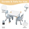 GarveeHome Kids Table and 2 Chairs Set, Height Adjustable Toddler