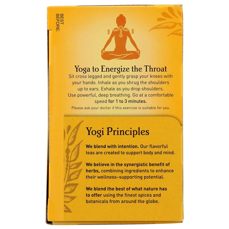 Yogi Tea, Honey Lemon Throat Comfort, 16 Count, Packaging May