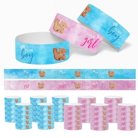 mowholm Gender Reveal Wristbands 50 Pcs, Gender Reveal Ideas Boy or Girl Party Supplies for Baby Shower Party Favors Gender Reveal Party Supplies.