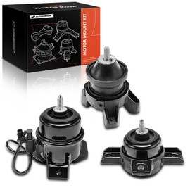 A-Premium 3PCS Engine Motor Mount and Transmission Mount Kit Compatible with Hyundai Santa Fe 2007-2009, Veracruz 2007-2012, 2.7L 3.3L 3.8L, Replace # 218112B000, 219302B500