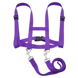 Children's Horse Lead, Children's Horse Harness for Role Play and Outdoor Activities, Children's Lead for 3-12 Years, Adjustable Toy for Boys and Girls, Purple