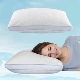 Baauye Shredded Memory Foam Pillow for Sleeping, Breathable Bed Pillows King Size 1 Pack, Adjustable Pillows for Side, Back, Stomach Sleepers-4