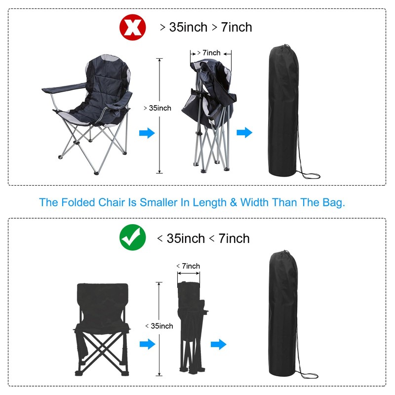 PATIKIL Camp Chair Replacement Bag Nylon Foldable Carry Bag 35