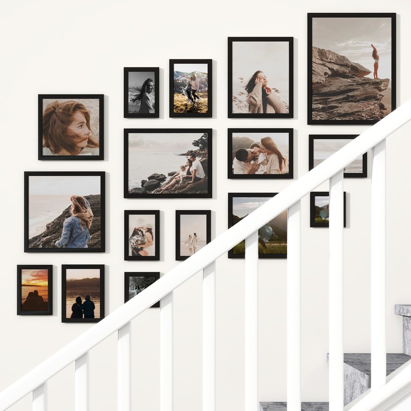 Heimlove 4x6 Picture Frames with Mat to Display 3.5x5 Picture